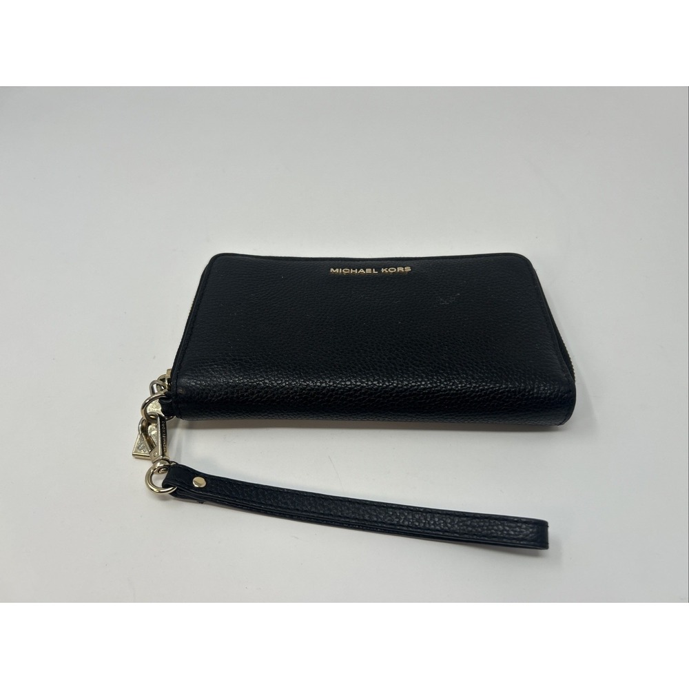 Michael Kors Jet Set Travel Black Leather Large Continental Wallet